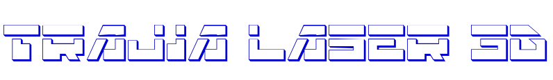 Trajia Laser 3D フォント